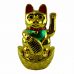 Кошка Манэки нэко машущая лапой на чаше богатства 21х12,7х9 см Статуэтка