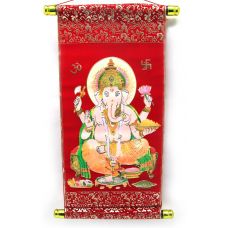 Панно красное "Ганеша" (40x20)