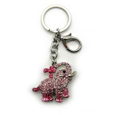 Брелок со стразами "Слон" Серебро