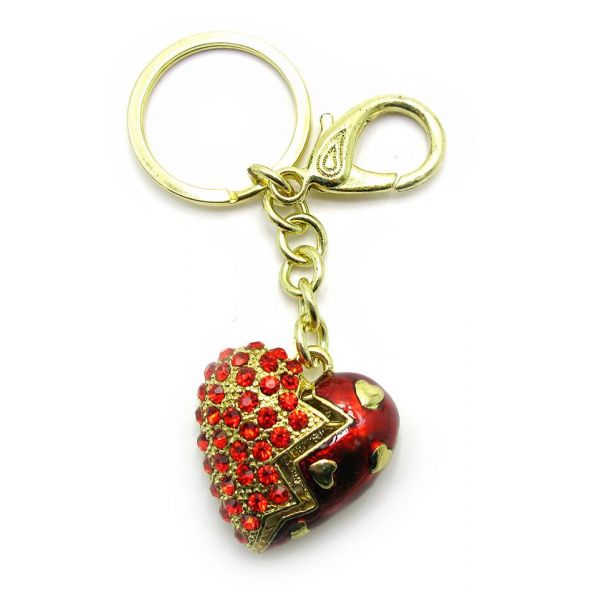 Брелок со стразами "Сердце"