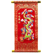 Панно красное "Дракон" ( 40х20 см)