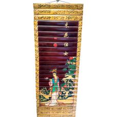 Панно бамбуковое "Девушка с цветком" (24х65 см)