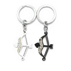 Брелоки для влюбленных (Q) "Лук" черно-белый