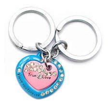 Брелоки для влюбленных (Q) "Сердечки" сине-розовые