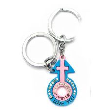 Брелоки для влюбленных (Q) "Венера и Марс" сине-розовые