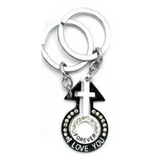 Брелоки для влюбленных (Q) "Венера и Марс" черно-белые