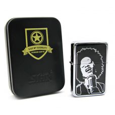Зажигалка бензиновая Gold Black Подарочная упаковка