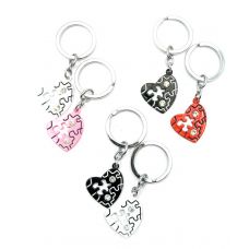 Брелоки  для влюбленных (Q) "Сердца" сине-розовый