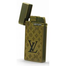 Зажигалка газовая  турбо "LV" Золото