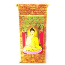 Панно красное "Будда" (80х30 см)