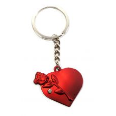 Брелок "Сердце с розой" Type C