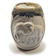 Аромалампа керамическая "Слон" Белая (12х9,5х8 см)