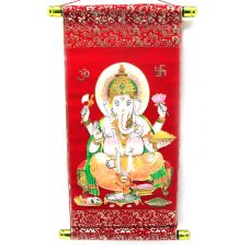 Панно красное "Ганеша" (80х30 см)