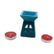 Аромалампа керамическая Yours ,Подарочный набор Синий 12х8,5х7см