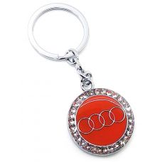 Брелок автомобильный (U)"Audi" красный