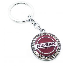 Брелок автомобильный (U) "Nissan" бордовый