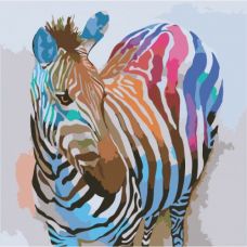Картина по номерам "Зебра поп-арт"