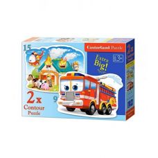 Пазлы Castorland Пожарная 2хContour (9 и 15 элементов)