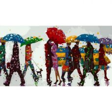 Картина по номерам "Разноцветный дождь"