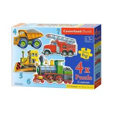 Пазлы 4 в 1 "Транспорт"