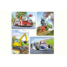 Пазлы 4 в 1 "Виды транспорта"