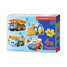 Пазлы "Строительные машины 4 в 1"