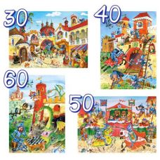 Пазлы 4 в 1 "Рыцари"