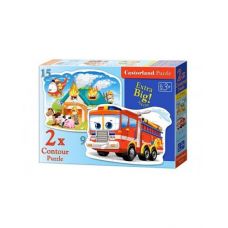 Пазлы 2 в 1 "Пожар", 9 и 15 элементов