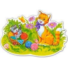 Пазлы "Кошачая семья" maxi, 12 элементов