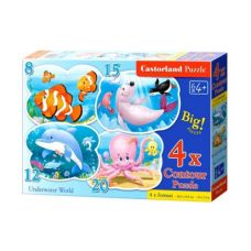 Пазлы "Подводный мир 4 в 1"