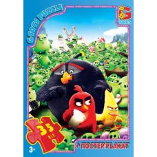 Пазлы "Angry Birds", 35 элементов + плакат