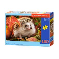 Пазлы "Ёжик среди осенних листьев", 180 элементов