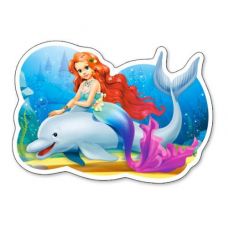 Пазлы "Русалка на дельфине", 15 элементов