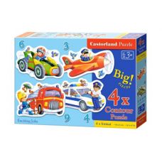 Пазлы "Захватывающие профессии 4 в 1"