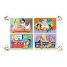 Пазлы 4 в 1 "Профессии"