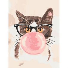 Картина по номерам "Кот хипстер"