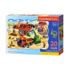 Пазлы Макси "Строительство дома", 20 элементов