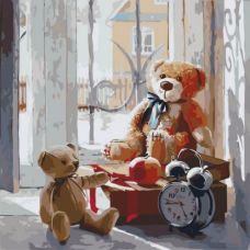 Картина по номерам "Игрушки детства"