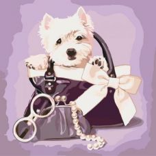 Картина по номерам "Любимые щенок"