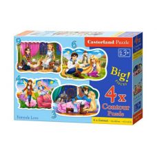 Пазлы 4 в 1 "Сказочная любовь"