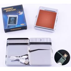 Портсигар на 20 сигарет и USB Зажигалка, Dark Geometry