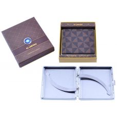 Портсигар на 20 сигарет Times, Подарочная упаковка, Кожа