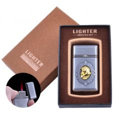 Зажигалка в подарочной коробке Породистый Жеребец (Турбо пламя)  Silver