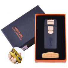 Зажигалка в подарочной коробке Lighter (Двойная молния) Fresh Black