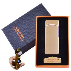 Электроимпульсная зажигалка в подарочной упаковке Lighter (Двойная молния, USB) Dazzle