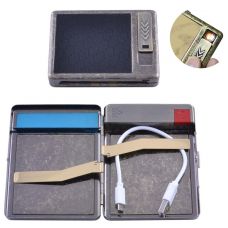 Портсигар на 20 сигарет и USB Зажигалка, Kaya