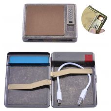 Портсигар на 20 сигарет и USB Зажигалка, Siya