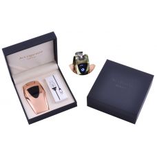 Электроимпульсная зажигалка в подарочной упаковке ArcCigarette (Двойная молния, USB) Frost Gold
