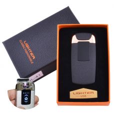 Электроимпульсная зажигалка в подарочной упаковке Lighter (Двойная молния, USB) Roller