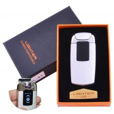 Электроимпульсная зажигалка в подарочной упаковке Lighter (Двойная молния, USB) Gondar